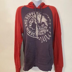 - Denim & Supply Native American Chief pullover hoodie 100 percent cotton
